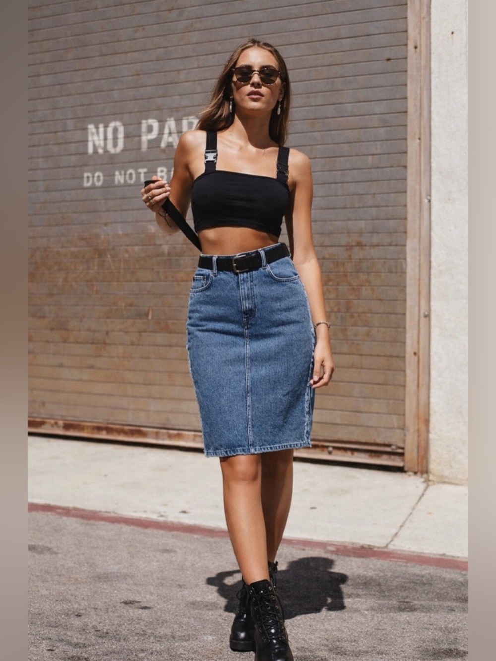 Acne Studios | Ilyssia Denim Pencil Skirt | Mid Blue | Size 34 (IT) - Picture 12 of 12